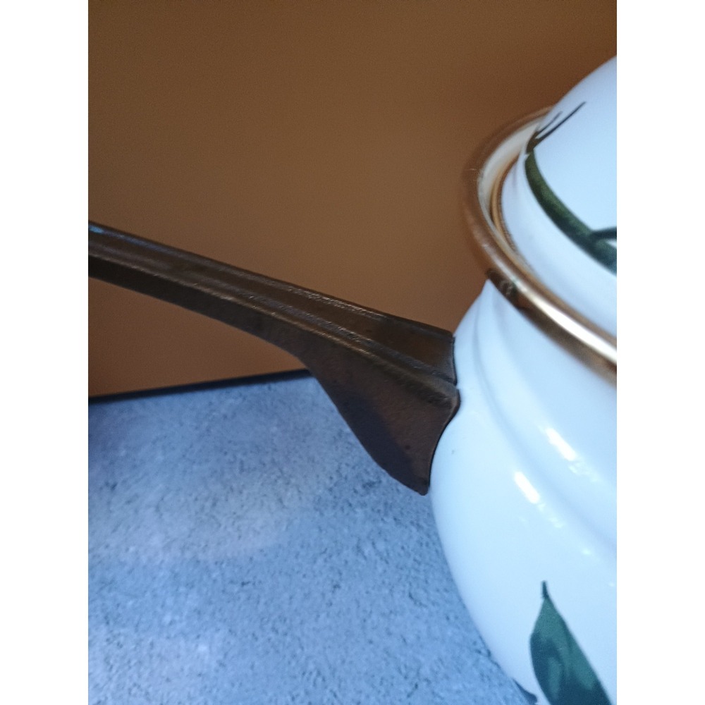 Villeroy & Boch French Garden Enamel Cooking Pot (3 qt)‎ With Lid Floral Decor - Picture 3 of 11